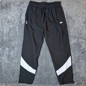 NBA Basketball Mens XL Black White Windbreaker Track Pants Joggers Drawstring